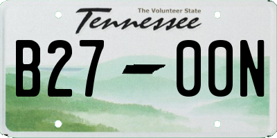 TN license plate B2700N