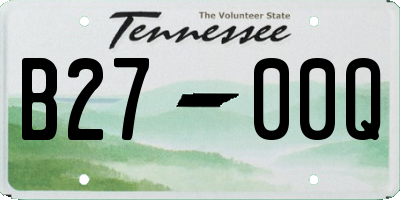 TN license plate B2700Q