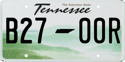 TN license plate B2700R