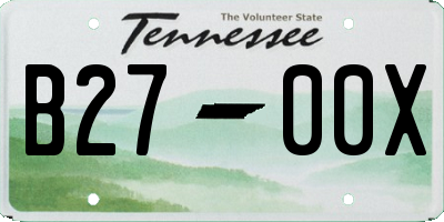TN license plate B2700X