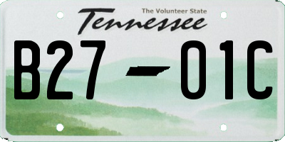 TN license plate B2701C