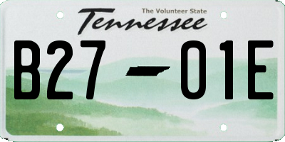 TN license plate B2701E