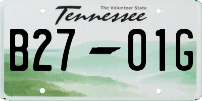 TN license plate B2701G