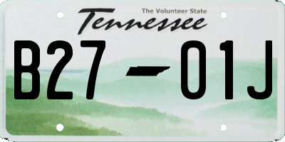 TN license plate B2701J
