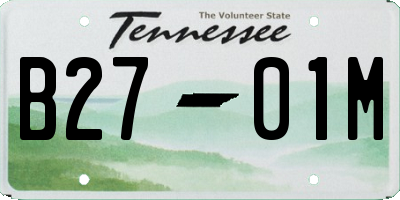 TN license plate B2701M