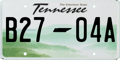 TN license plate B2704A