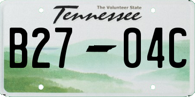 TN license plate B2704C