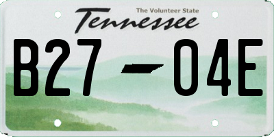TN license plate B2704E