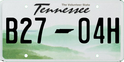 TN license plate B2704H
