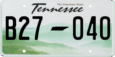 TN license plate B2704O