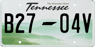 TN license plate B2704V