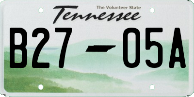 TN license plate B2705A
