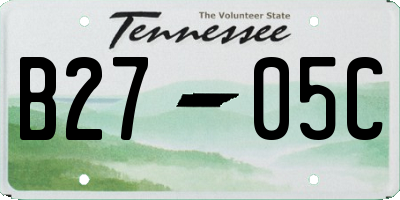 TN license plate B2705C