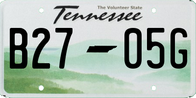TN license plate B2705G
