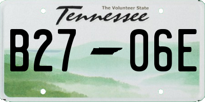 TN license plate B2706E