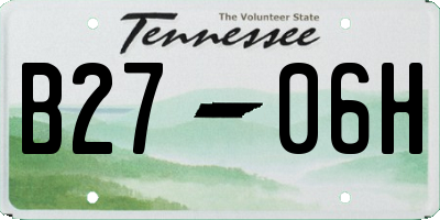 TN license plate B2706H