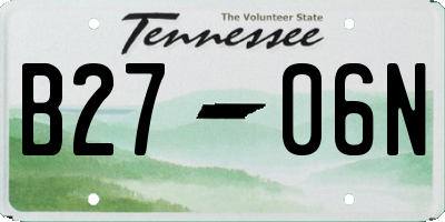 TN license plate B2706N