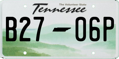 TN license plate B2706P
