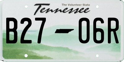 TN license plate B2706R