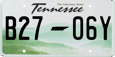 TN license plate B2706Y