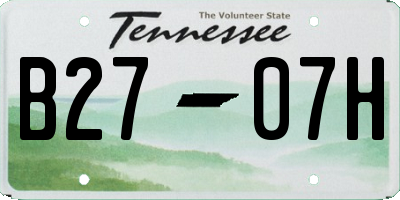 TN license plate B2707H