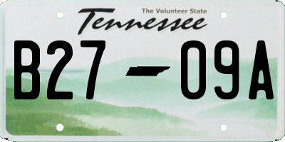 TN license plate B2709A