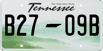 TN license plate B2709B