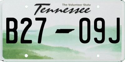 TN license plate B2709J