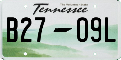 TN license plate B2709L