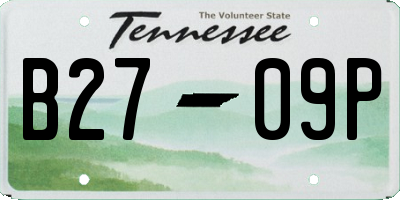 TN license plate B2709P