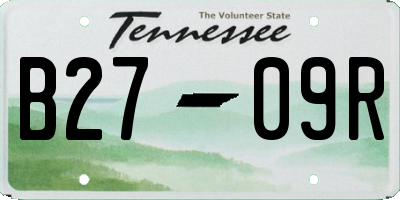 TN license plate B2709R
