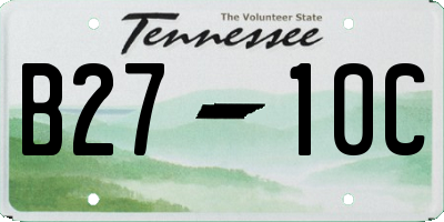 TN license plate B2710C