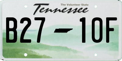 TN license plate B2710F