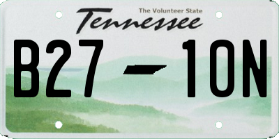TN license plate B2710N