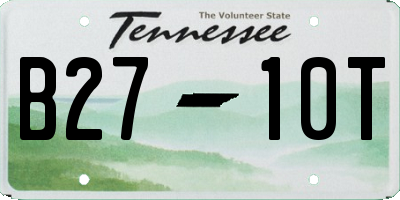 TN license plate B2710T