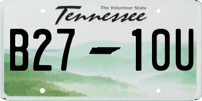 TN license plate B2710U