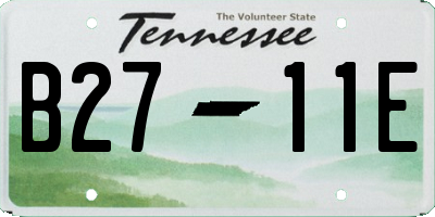 TN license plate B2711E