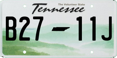 TN license plate B2711J