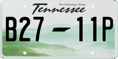 TN license plate B2711P