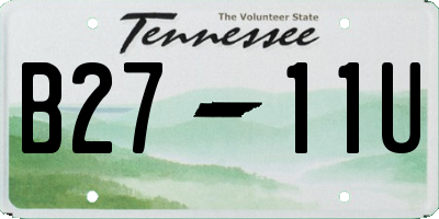 TN license plate B2711U