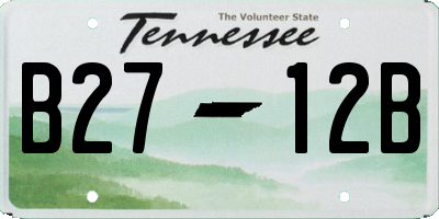 TN license plate B2712B