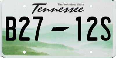 TN license plate B2712S