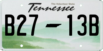 TN license plate B2713B