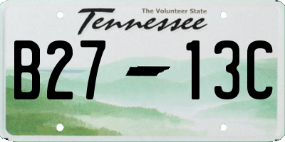TN license plate B2713C
