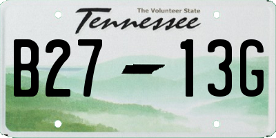 TN license plate B2713G