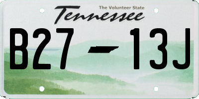 TN license plate B2713J