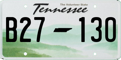 TN license plate B2713O