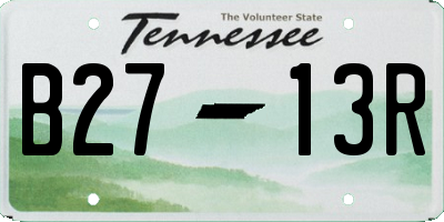 TN license plate B2713R