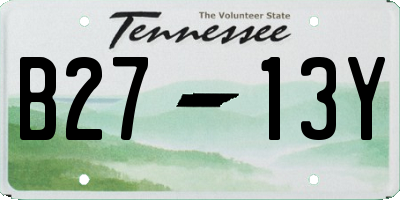 TN license plate B2713Y