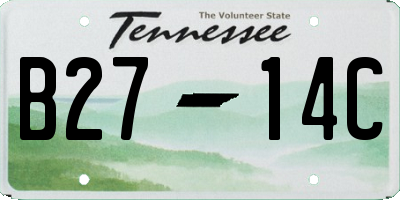 TN license plate B2714C